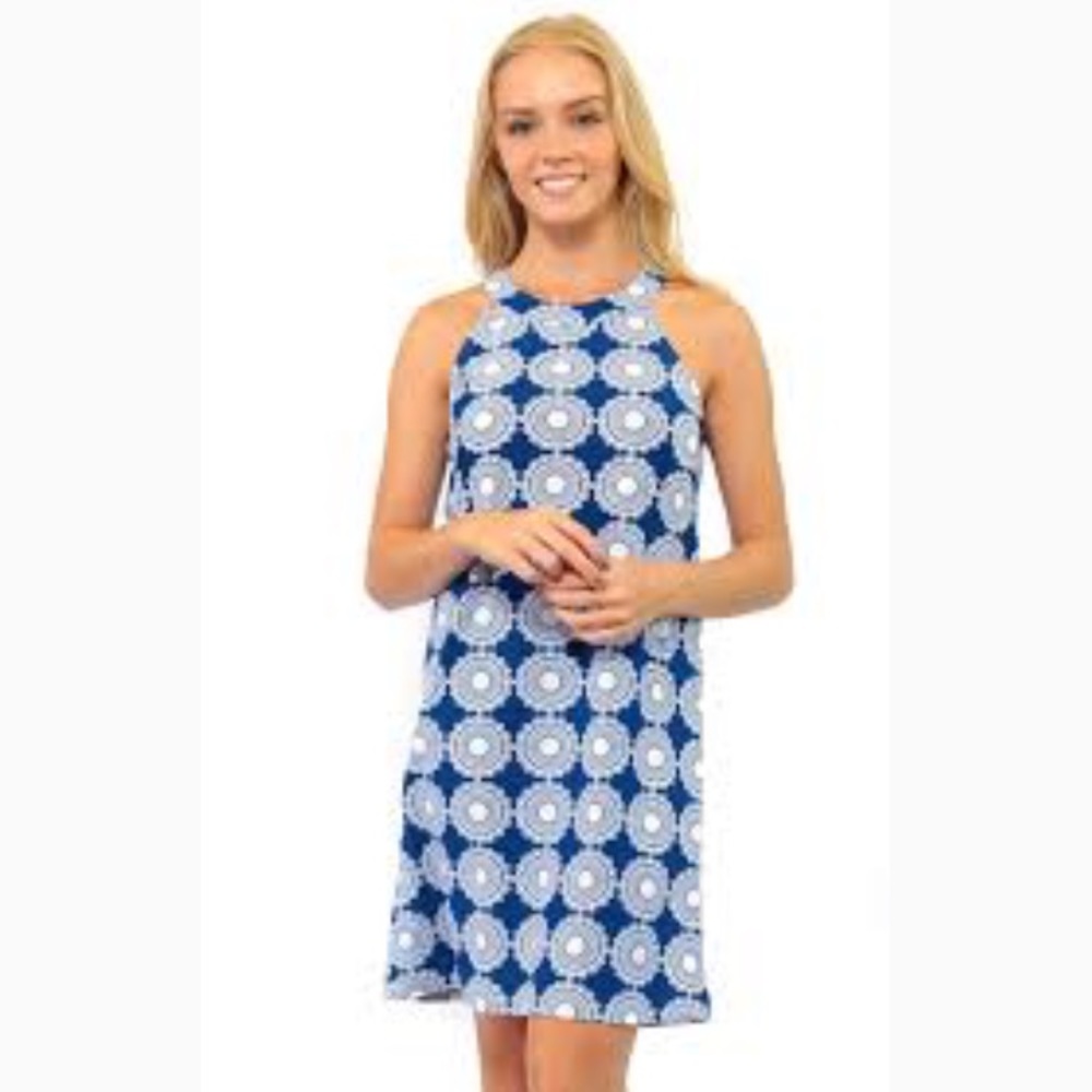 All for Color High Neck Shift Dress